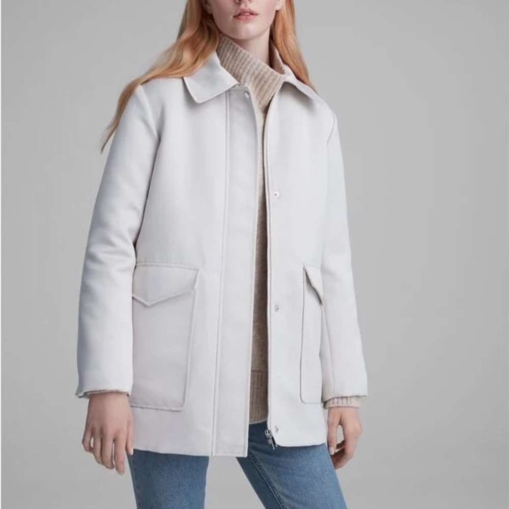 Club Monaco Womens Padded Satin Puffer Coat